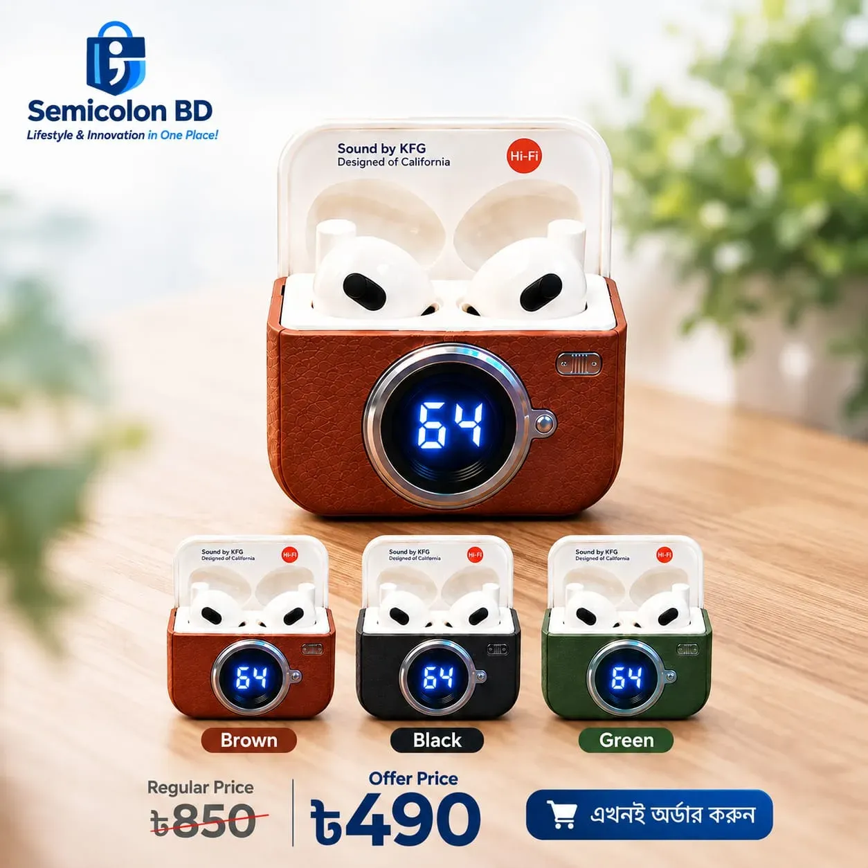 Q86 Retro Camera Design TWS Earbuds